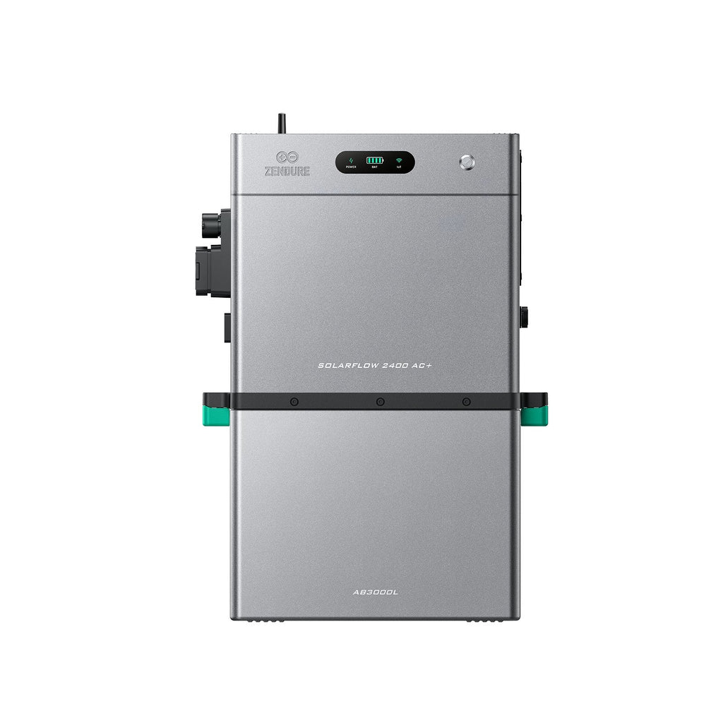 Batería AB3000L apilada bajo un SolarFlow 2400 AC+