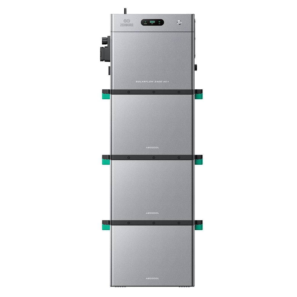 SolarFlow 2400 AC+ con tres baterías de ampliación AB3000L