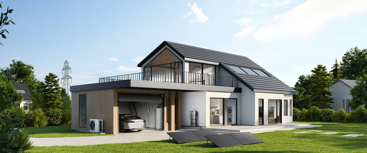 SolarFlow 2400 Pro instalado en una vivienda con placas solares