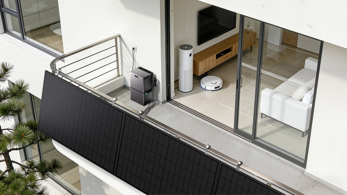 Batería Zendure con placas solares de balcón