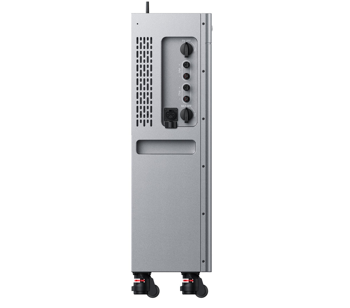 SolarFlow 4000 Mix Pro con la tapa de conexiones abierta