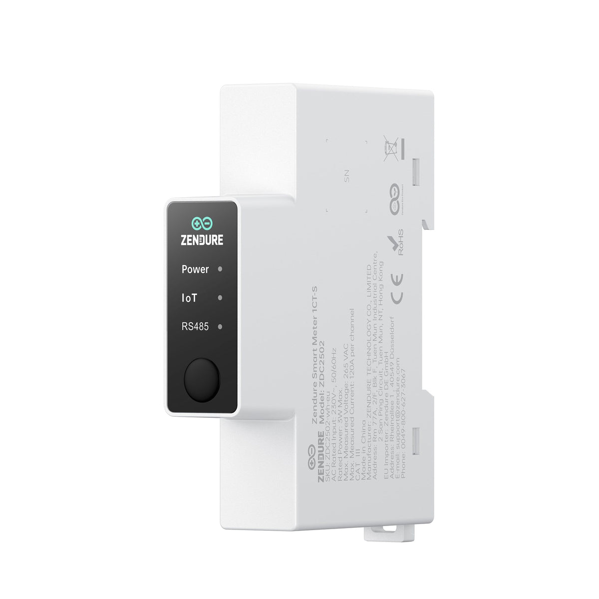 Zendure Smart Meter para carril DIN, vista lateral